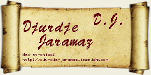 Đurđe Jaramaz vizit kartica
